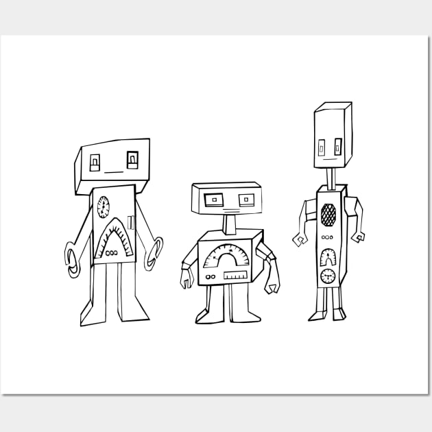 Robot friends Wall Art by msmart